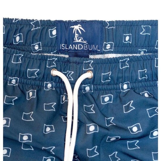 Island Bum Nautical Flag Swim Trunks